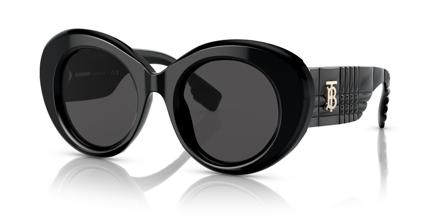 משקפי שמש בורברי שחור-אפור כהה | BURBERRY BE4370U Margot Black-Dark Grey
