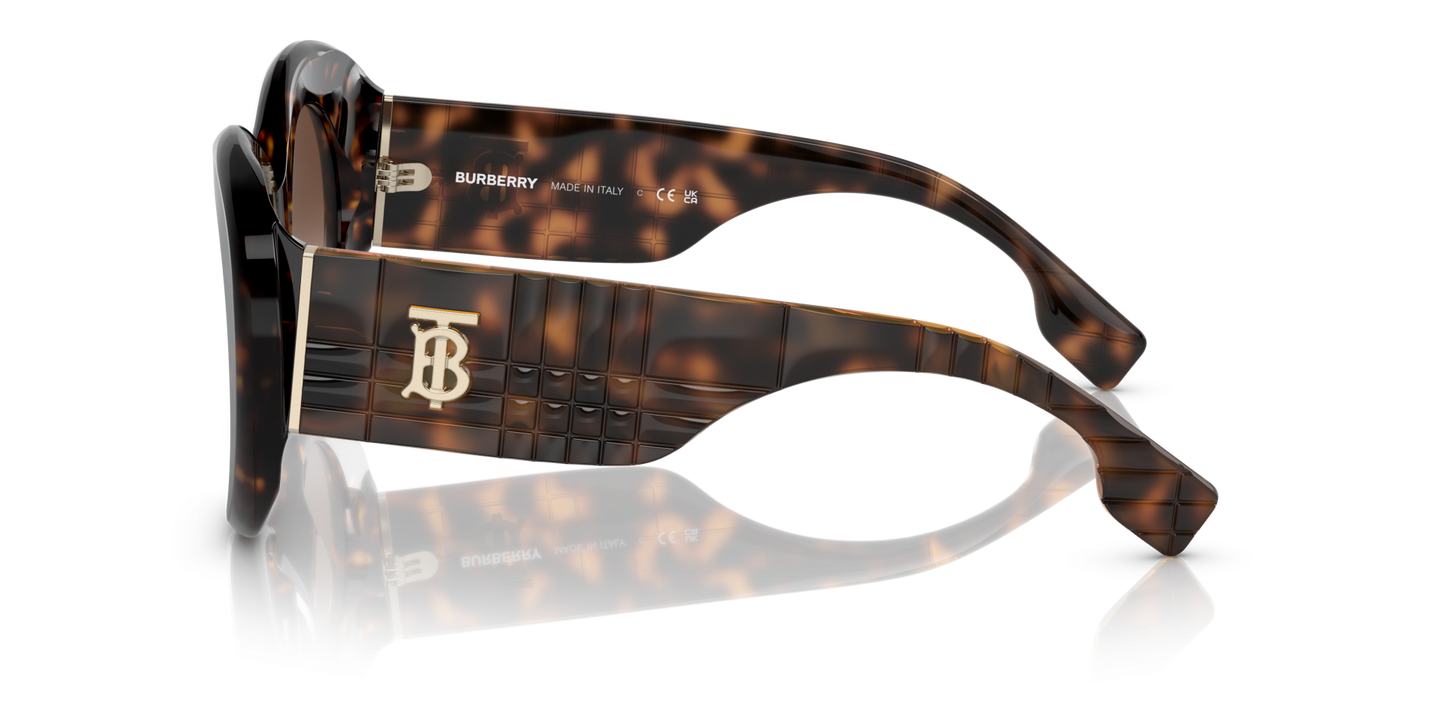 Burberry Sunglasses Dark Havana Brown | BURBERRY BE4370U Margot Dark Havana-Brown Gradient