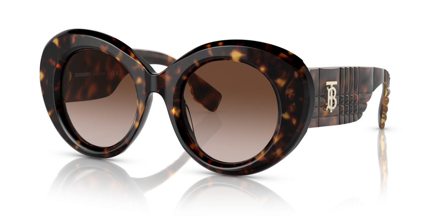 Burberry Sunglasses Dark Havana Brown | BURBERRY BE4370U Margot Dark Havana-Brown Gradient