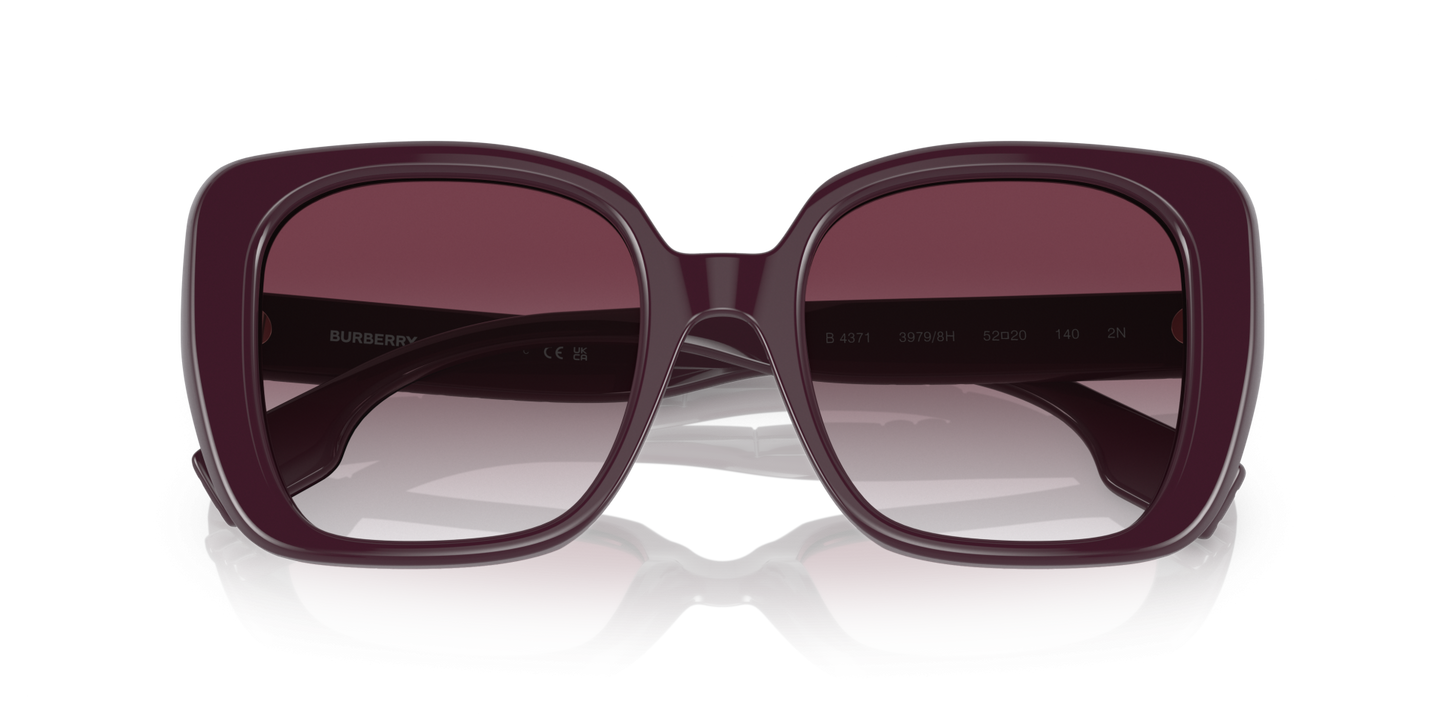 משקפי שמש בורברי שיפוע בורדו-ויולט | BURBERRY BE4371 Helena Bordeaux-Violet Gradient