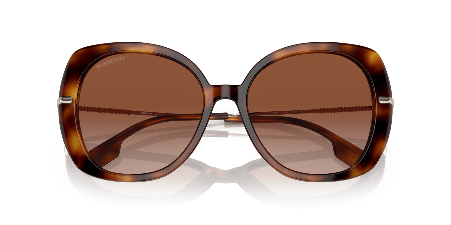 Burberry Sunglasses Light Havana-Brown Gradient | BURBERRY BE4374 Eugenie Light Havana-Brown Gradient