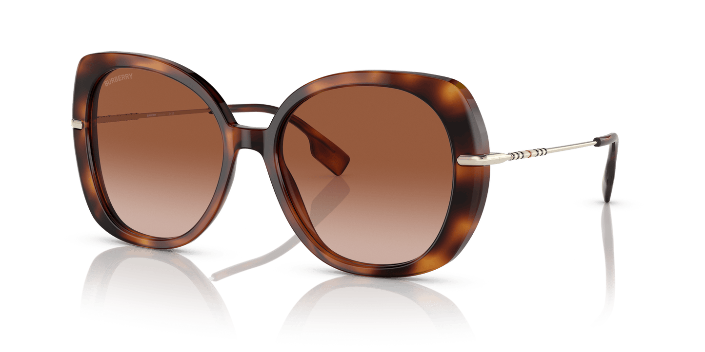 Burberry Sunglasses Light Havana-Brown Gradient | BURBERRY BE4374 Eugenie Light Havana-Brown Gradient