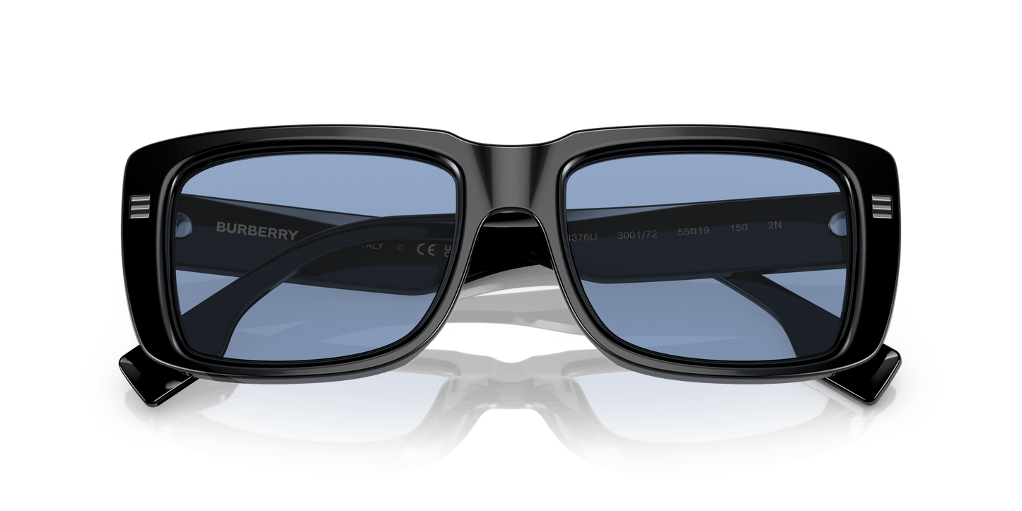 משקפי שמש בורברי שחור-תכלת | BURBERRY BE4376U Jarvis Black-Light Blue