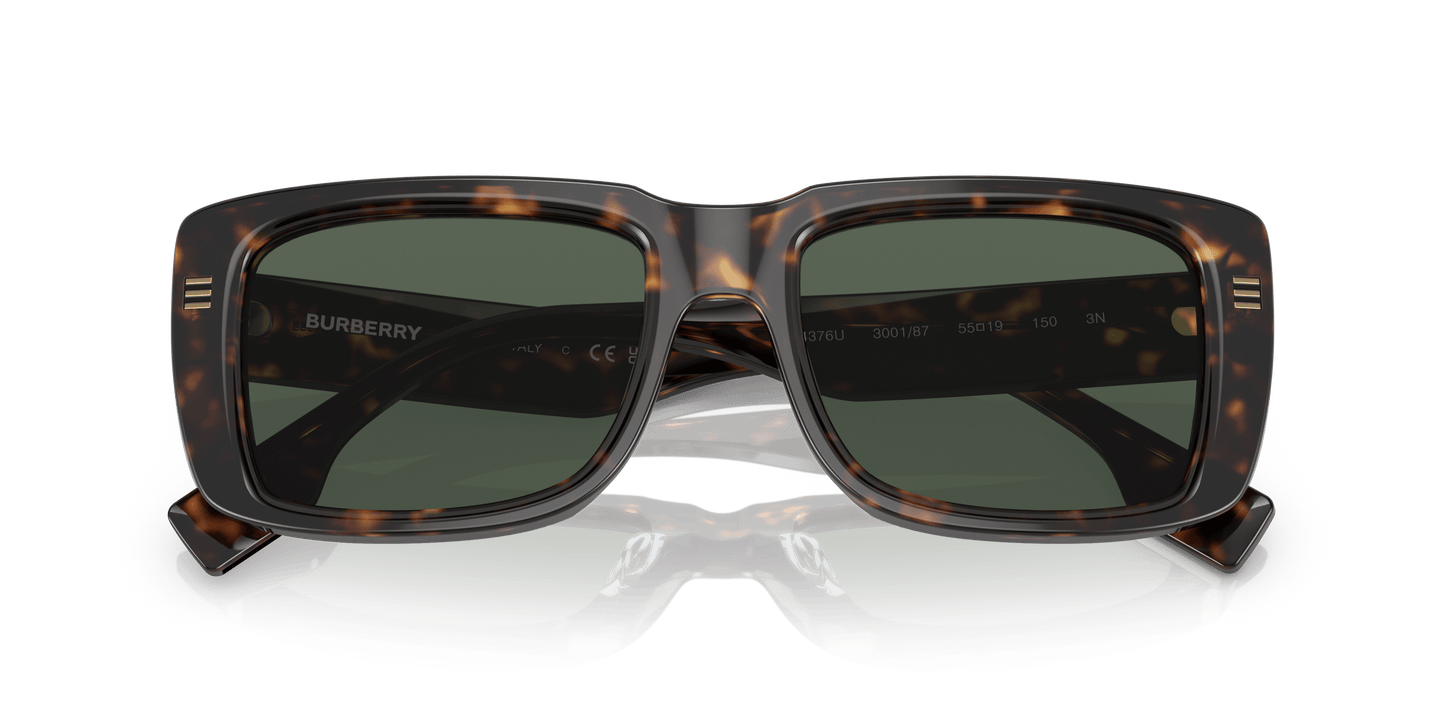 משקפי שמש בורברי כהה הוואנה-ירוק כהה | BURBERRY BE4376U Jarvis Dark Havana-Dark Green