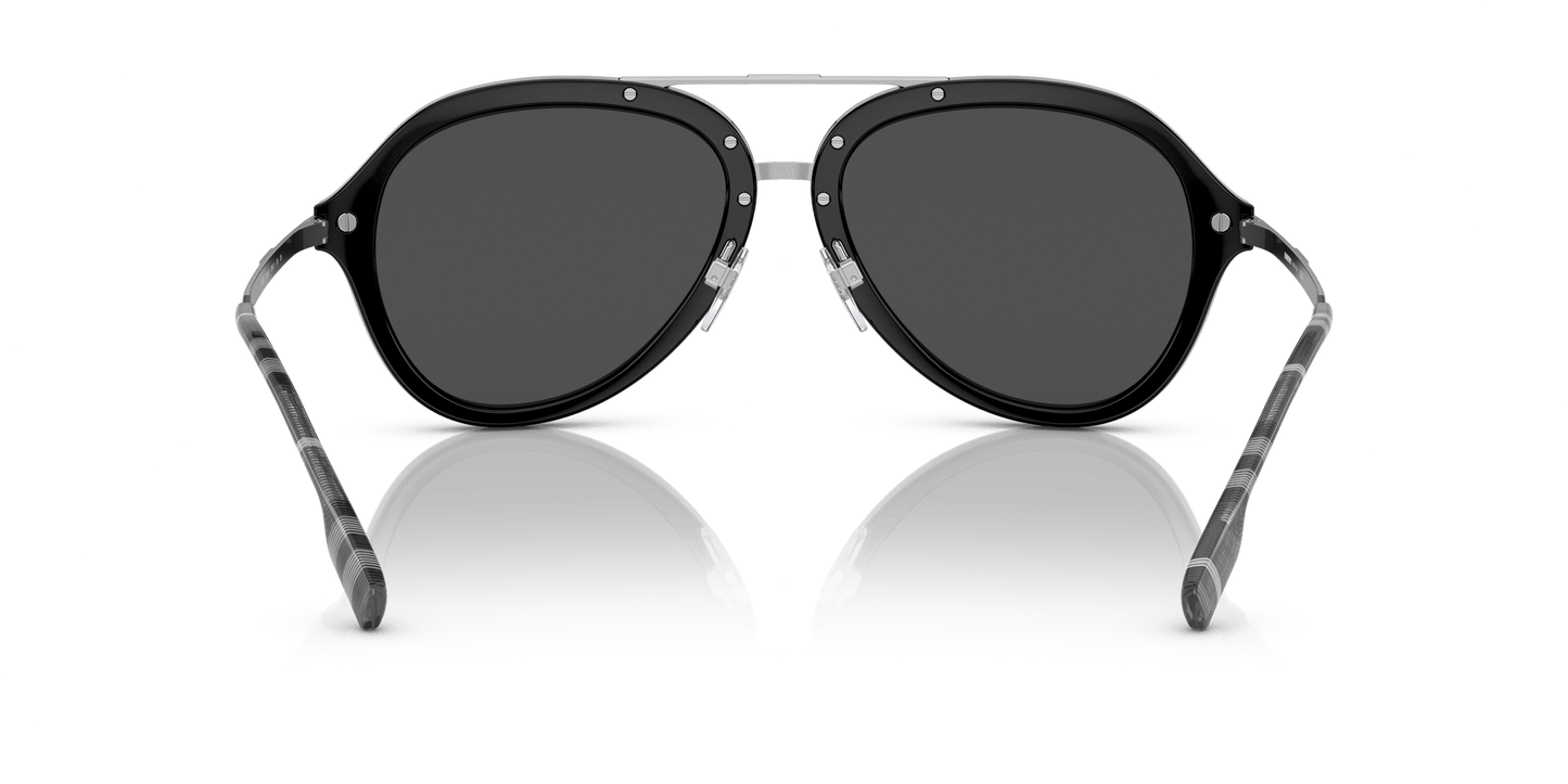 משקפי שמש בורברי שחור-אפור כהה | BURBERRY BE4377 Jude Black-Dark Grey