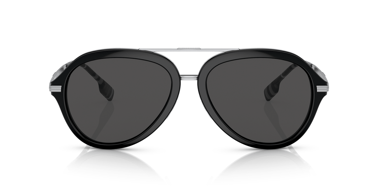 משקפי שמש בורברי שחור-אפור כהה | BURBERRY BE4377 Jude Black-Dark Grey