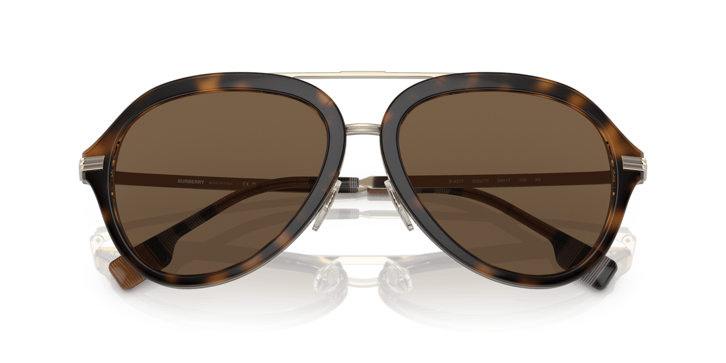 משקפי שמש בורברי כהה הוואנה-חום כהה | BURBERRY BE4377 Jude Dark Havana-Dark Brown