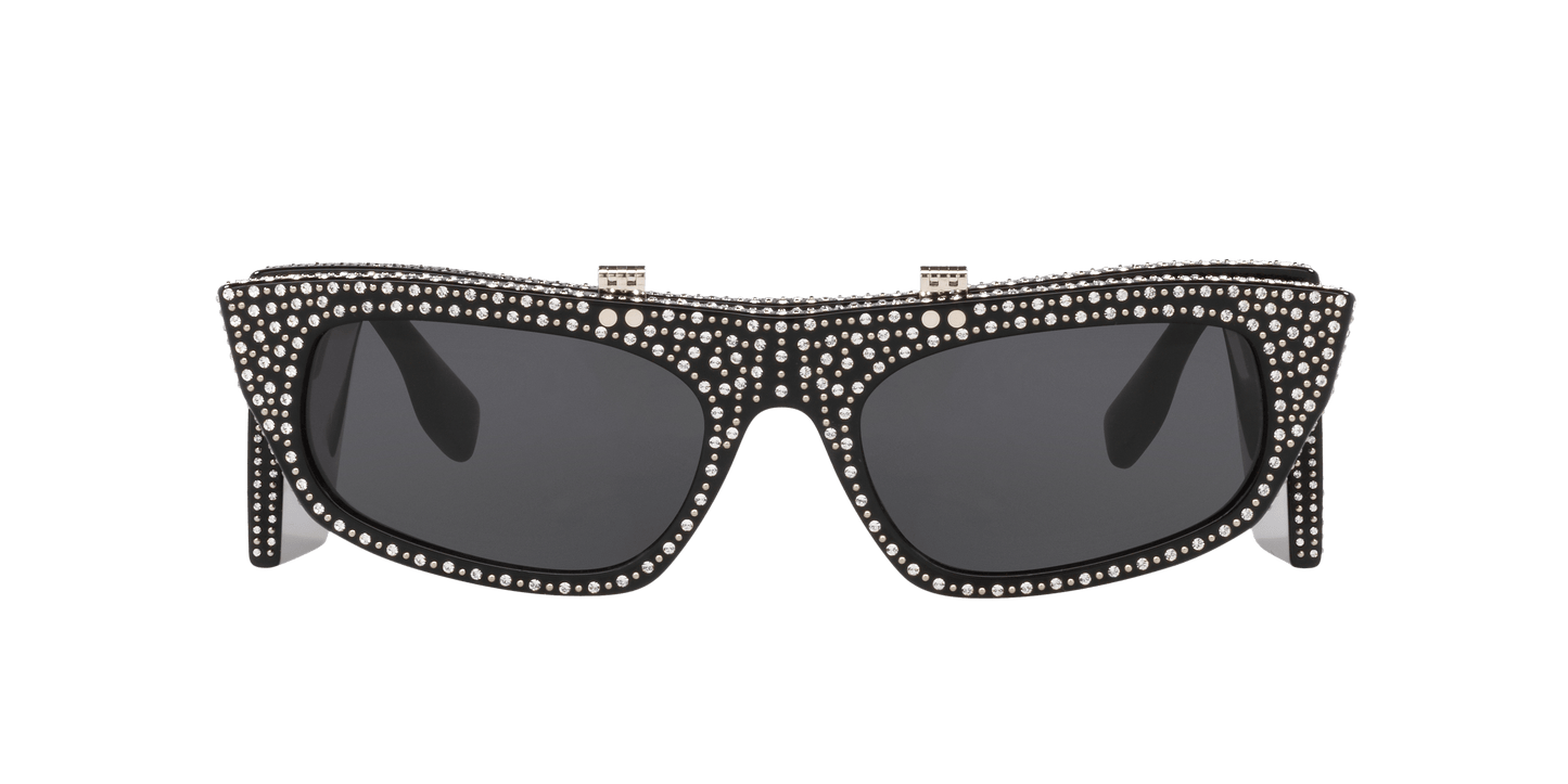 משקפי שמש בורברי שחור-אפור | BURBERRY BE4383 Black-Grey