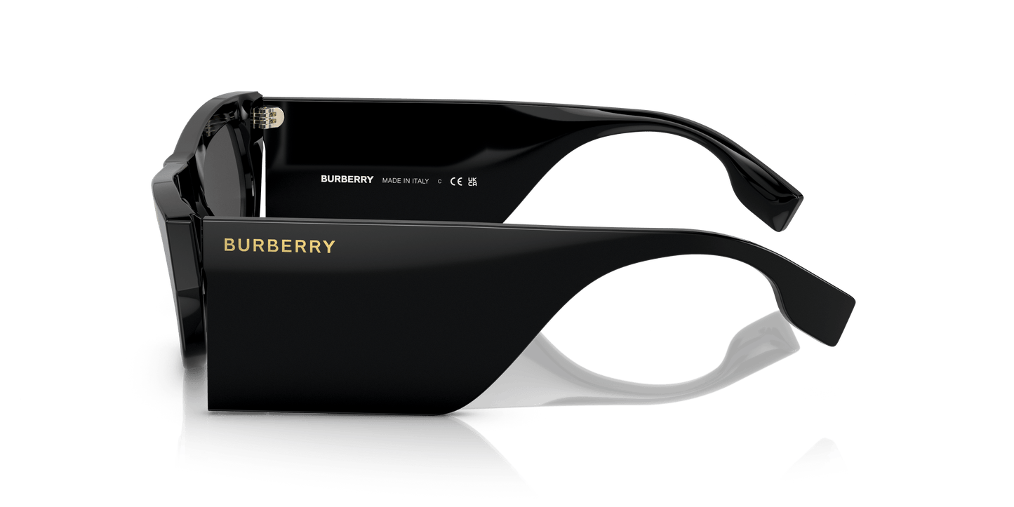 משקפי שמש בורברי שחור-אפור כהה | BURBERRY BE4385 Palmer Black-Dark Grey