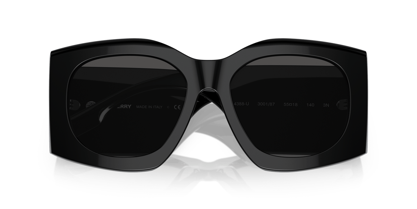 משקפי שמש בורברי שחור-אפור כהה | BURBERRY BE4388U Madeline Black-Dark Grey