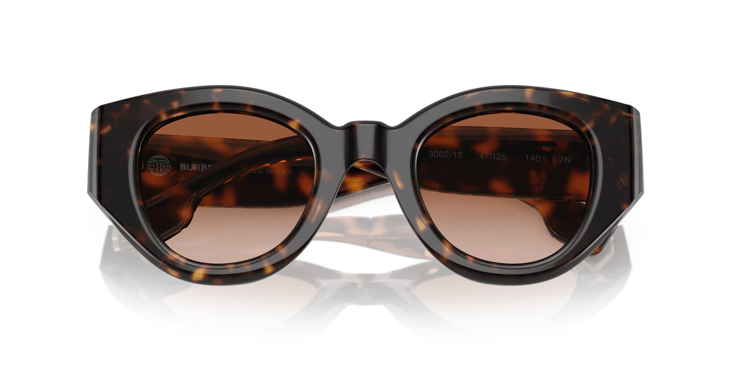 משקפי שמש של ברברי הוואנה כהה-חום שיפוע | BURBERRY BE4390 Meadow Dark Havana-Brown Gradient