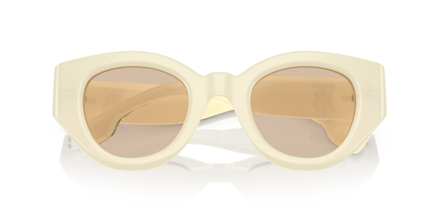 משקפי שמש בורברי אייבורי-חום בהיר | BURBERRY BE4390 Meadow Ivory-Light Brown