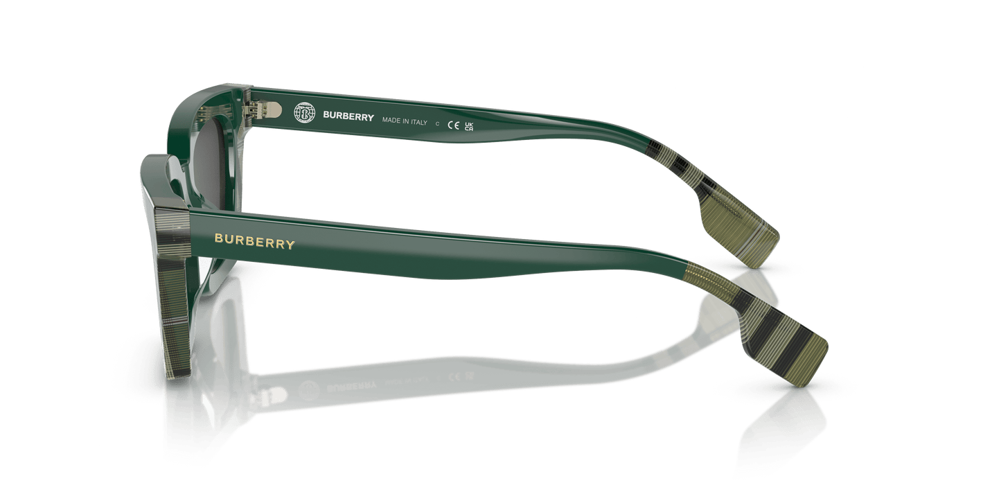 משקפי שמש בורברי ירוק/צ'ק ירוק-אפור כהה | BURBERRY BE4392U Briar Green/Check Green-Dark Grey