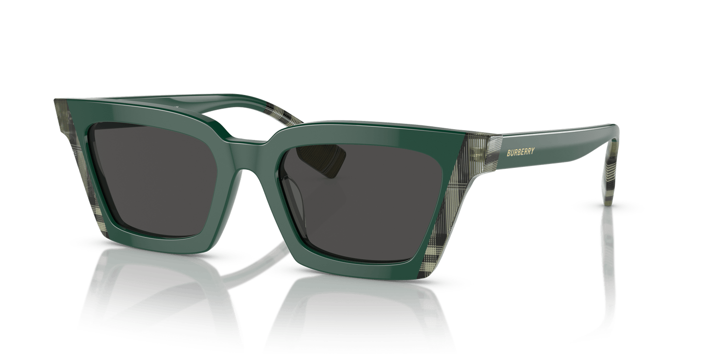 משקפי שמש בורברי ירוק/צ'ק ירוק-אפור כהה | BURBERRY BE4392U Briar Green/Check Green-Dark Grey