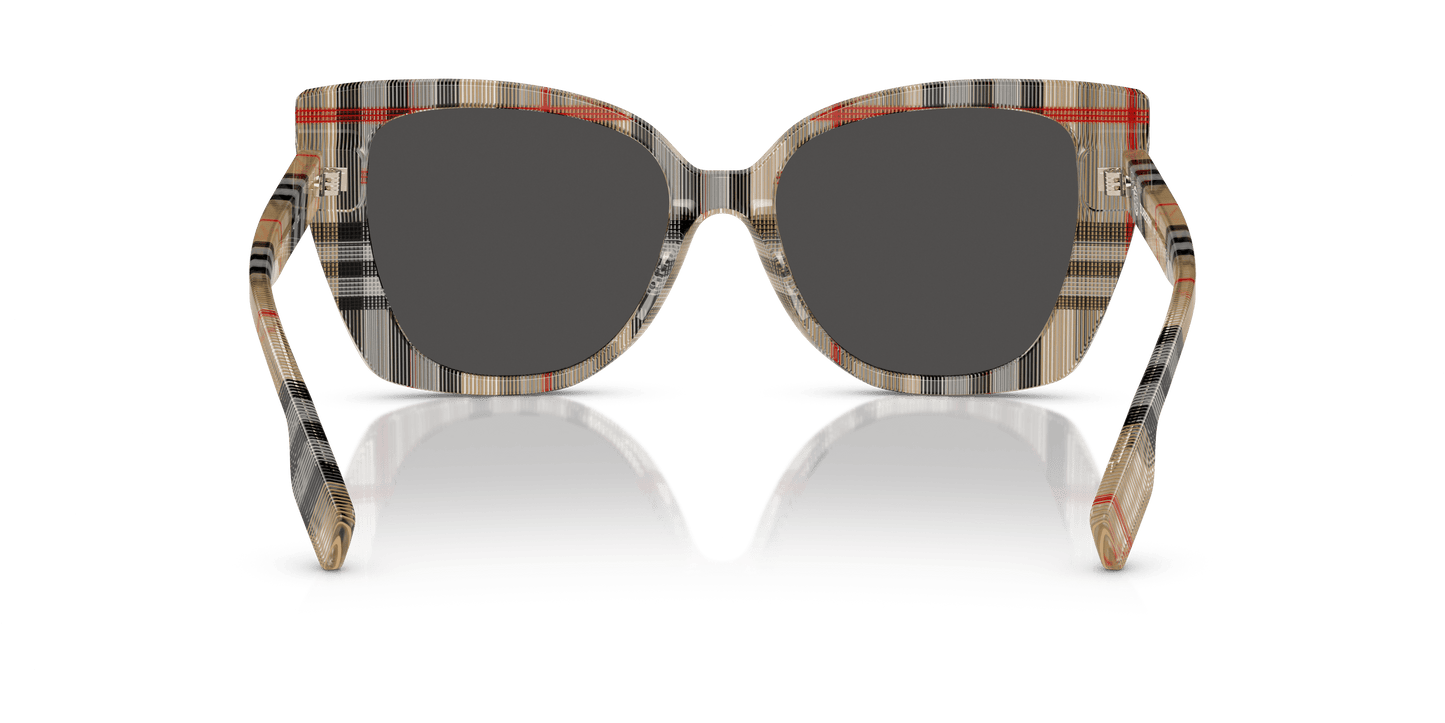 משקפי שמש של ברברי וינטג' צ'ק אפור כהה | BURBERRY BE4393 Meryl Vintage Check-Dark Grey