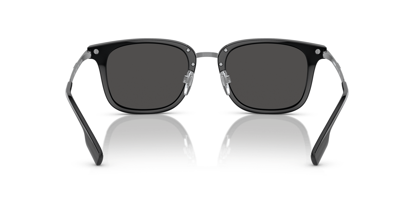משקפי שמש בורברי שחור-אפור כהה | BURBERRY BE4395 Peter Black-Dark Grey