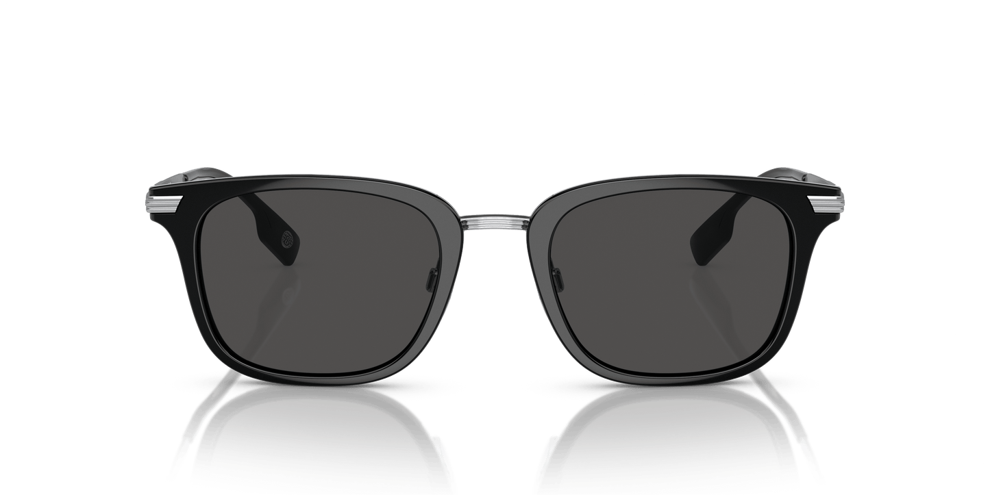 משקפי שמש בורברי שחור-אפור כהה | BURBERRY BE4395 Peter Black-Dark Grey