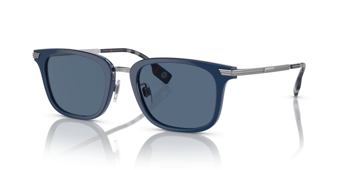 משקפי שמש בורברי כחול-כחול כהה | BURBERRY BE4395 Peter Blue-Dark Blue