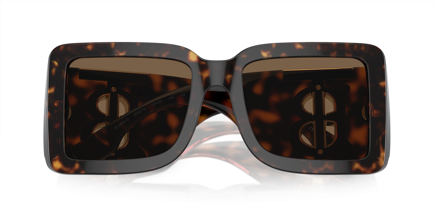 משקפי שמש של ברברי הוואנה כהה-חום כהה | BURBERRY BE4406U Dark Havana-Dark Brown