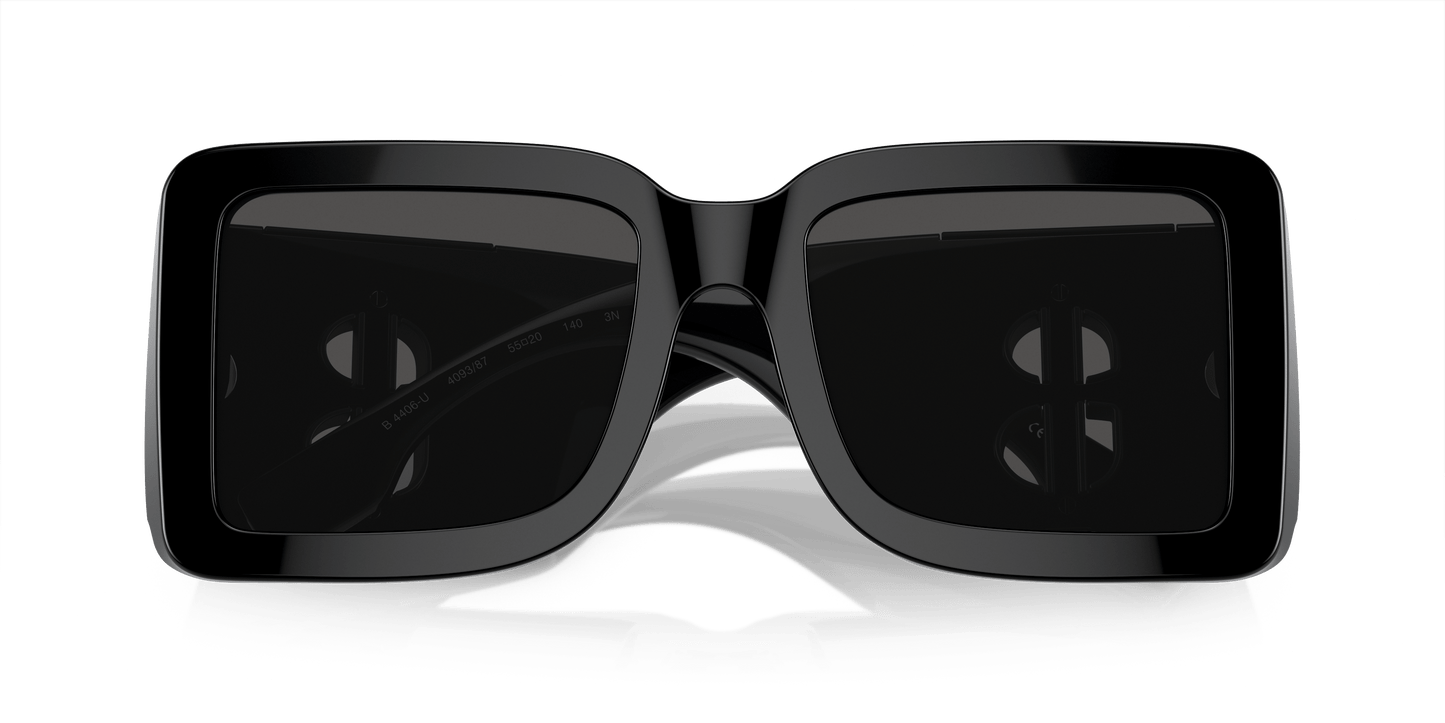 משקפי שמש בורברי שחור-אפור כהה | BURBERRY BE4406U Black-Dark Grey