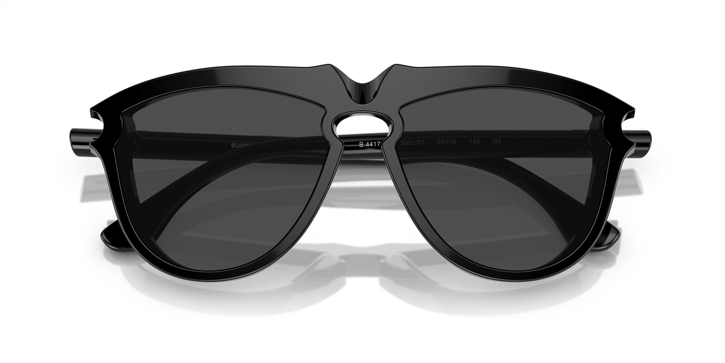 משקפי שמש בורברי שחור-אפור כהה | BURBERRY BE4417U Black-Dark Grey