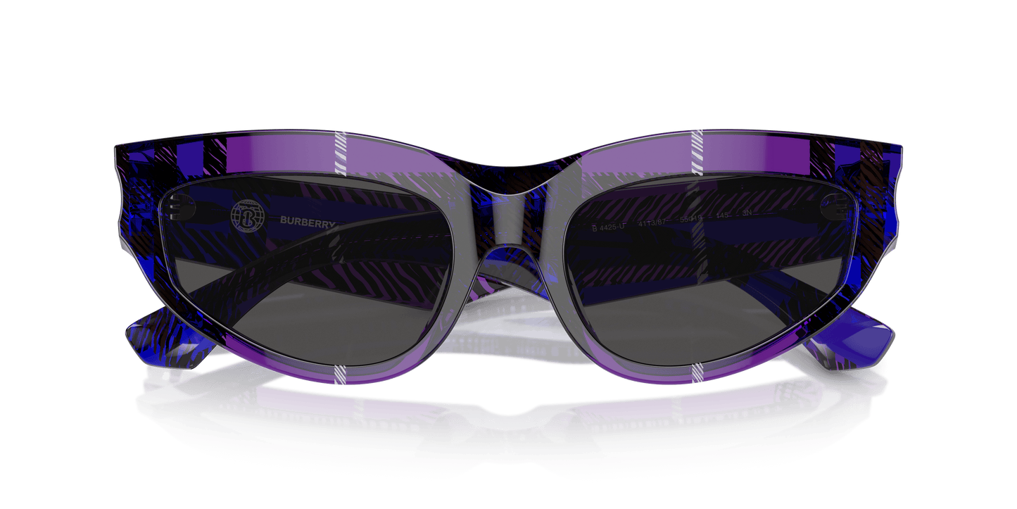 משקפי שמש של ברברי סמן סגול-אפור כהה | BURBERRY BE4425U Check Violet-Dark Grey