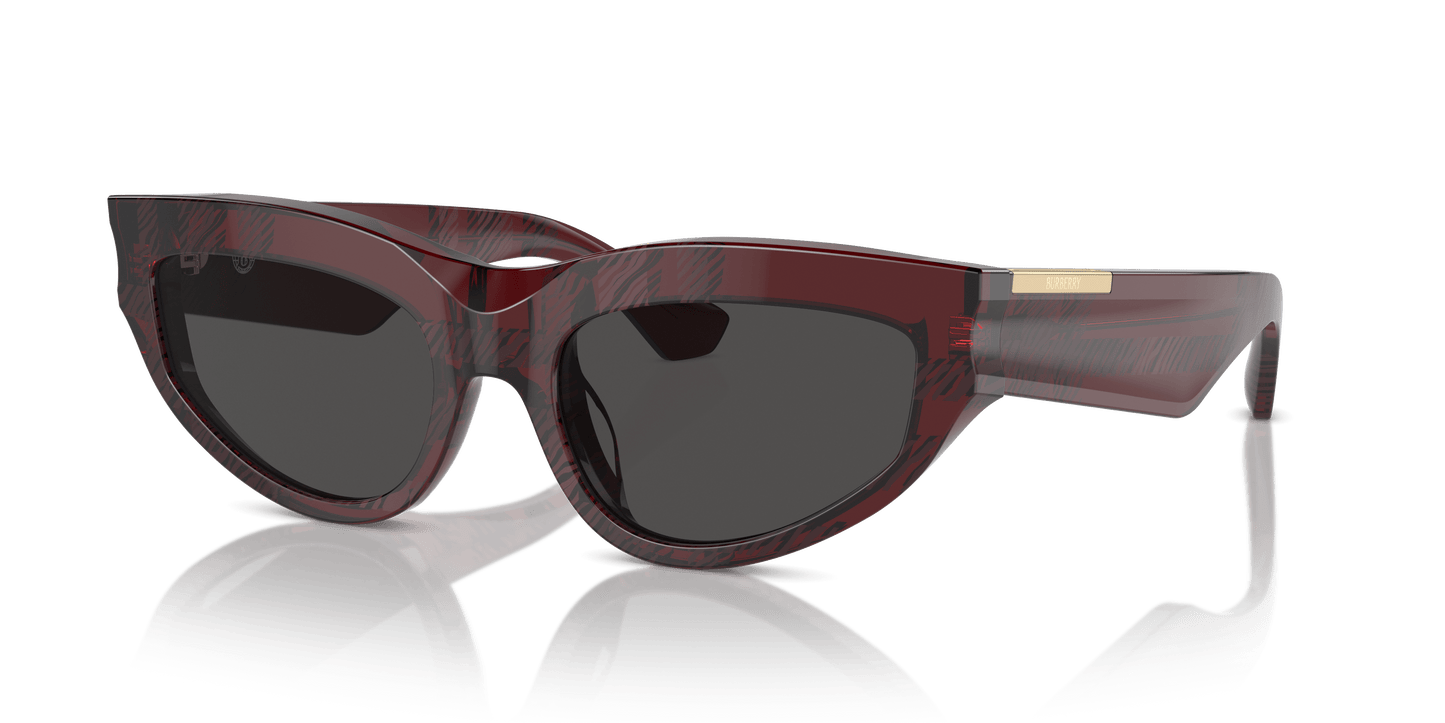 משקפי שמש בורברי צ'ק אדום-אפור כהה | BURBERRY BE4425U Check Red-Dark Grey