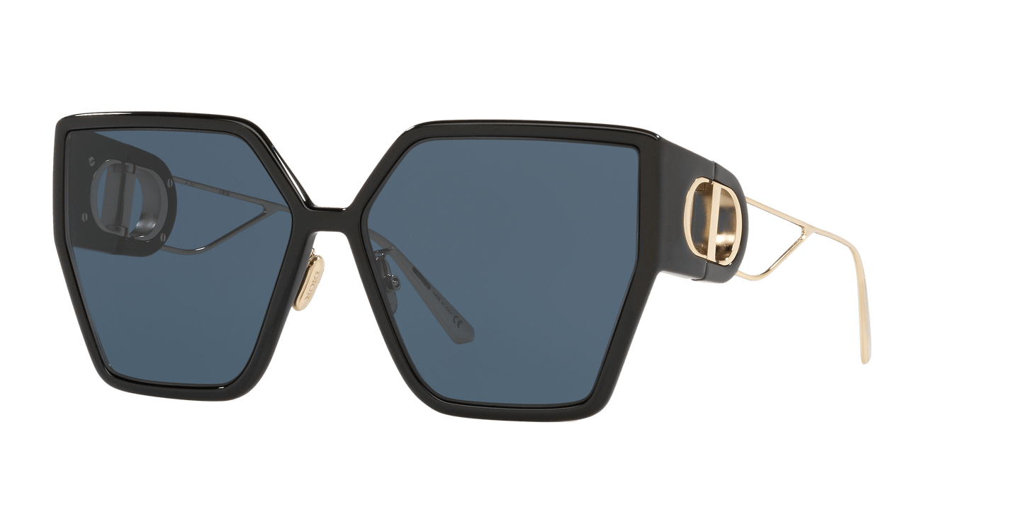 משקפי שמש של דיור שחור וזהב-כחול | Dior 30Montaigne BU Black & Gold-Blue