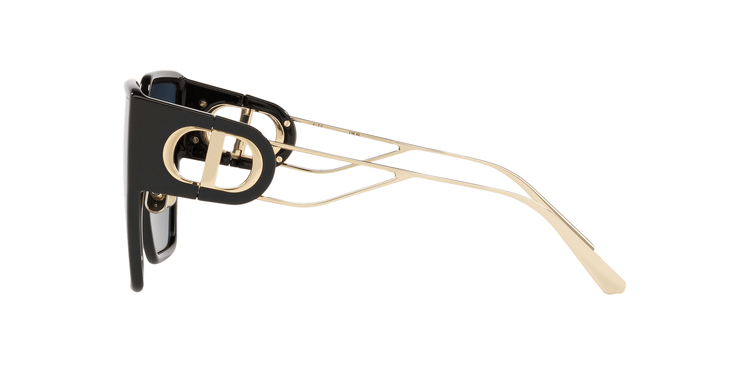 משקפי שמש של דיור שחור וזהב-כחול | Dior 30Montaigne BU Black & Gold-Blue