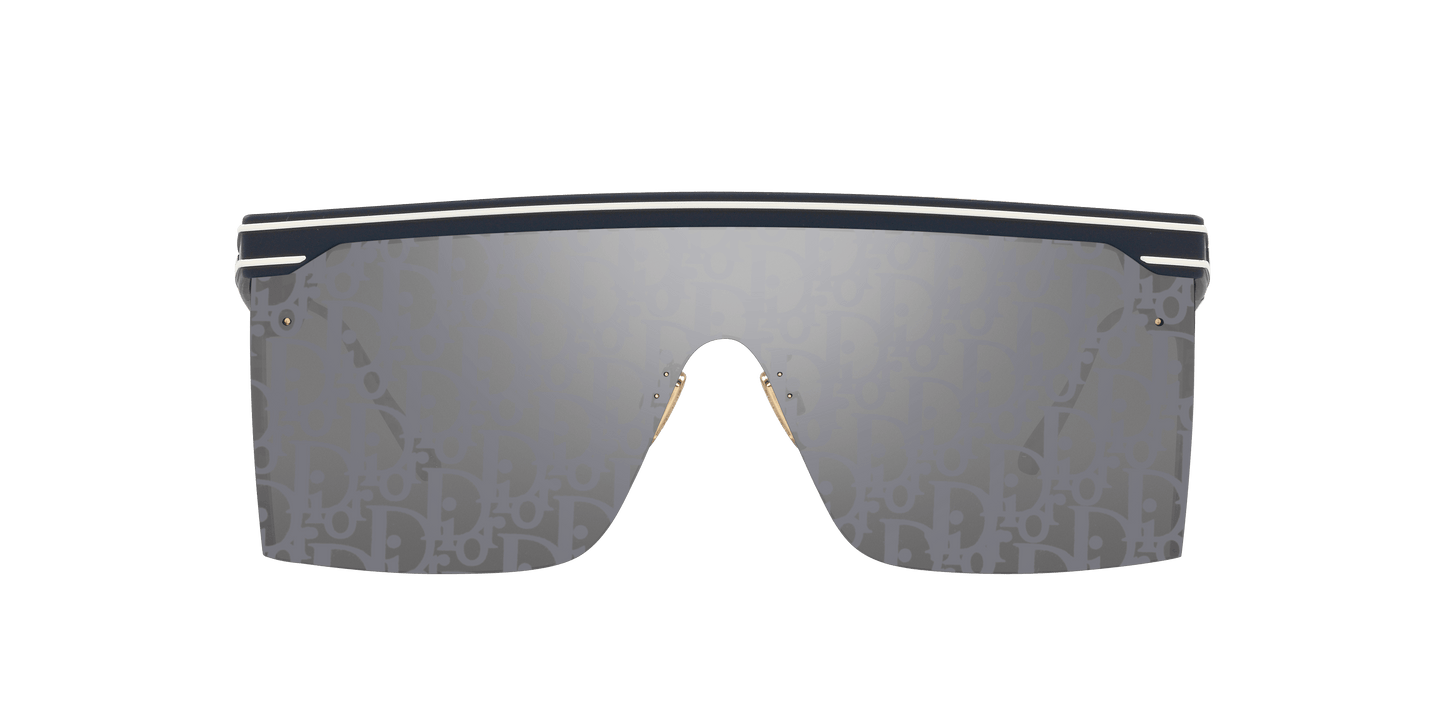 משקפי שמש של דיור כחול-כסף | Dior DiorClub M1U 31B8 Blue-Silver DiorOblique