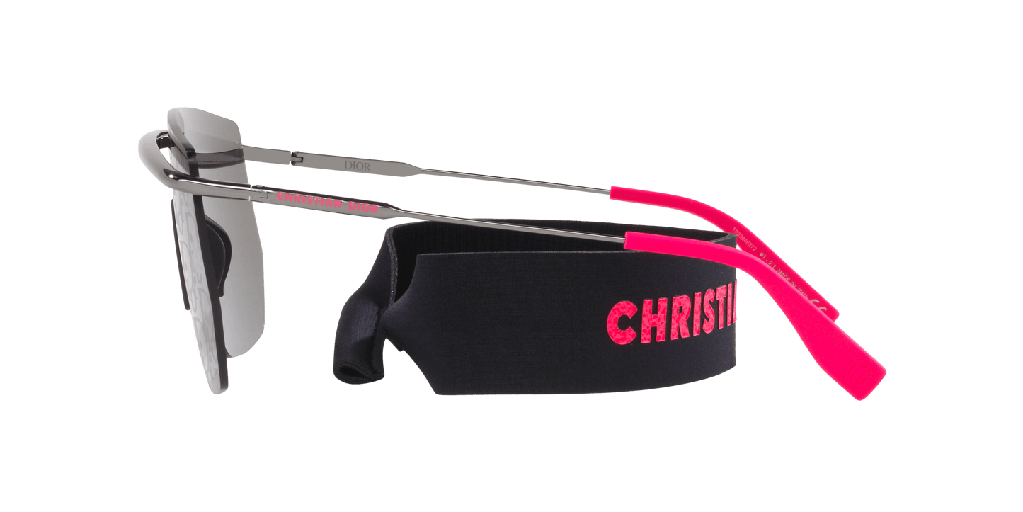 Dior DiorMotion M2I Gunmetal Shiny-Grey Mirror Sunglasses | Dior DiorMotion M2I Gunmetal Shiny-Grey Mirror