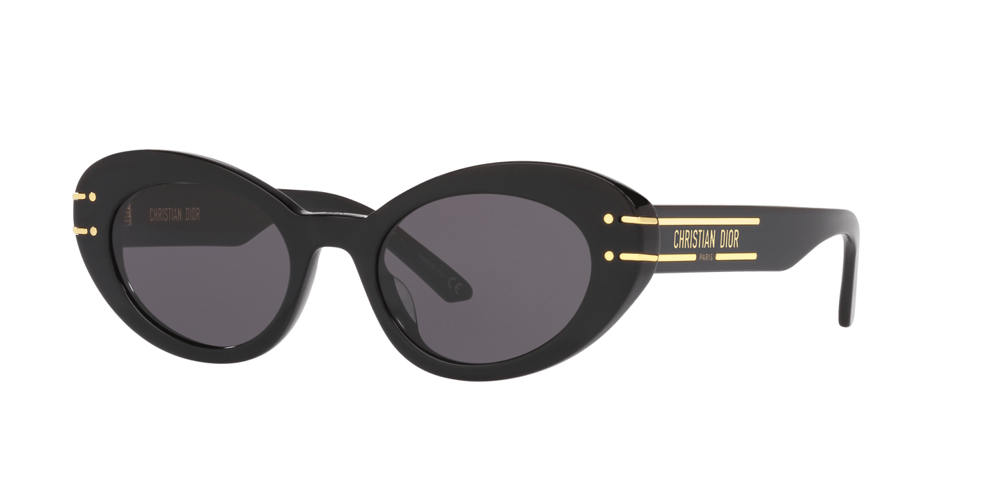 משקפי שמש של דיור שחור מבריק-עשן | Dior DiorSignature B3U Black Shiny-Smoke