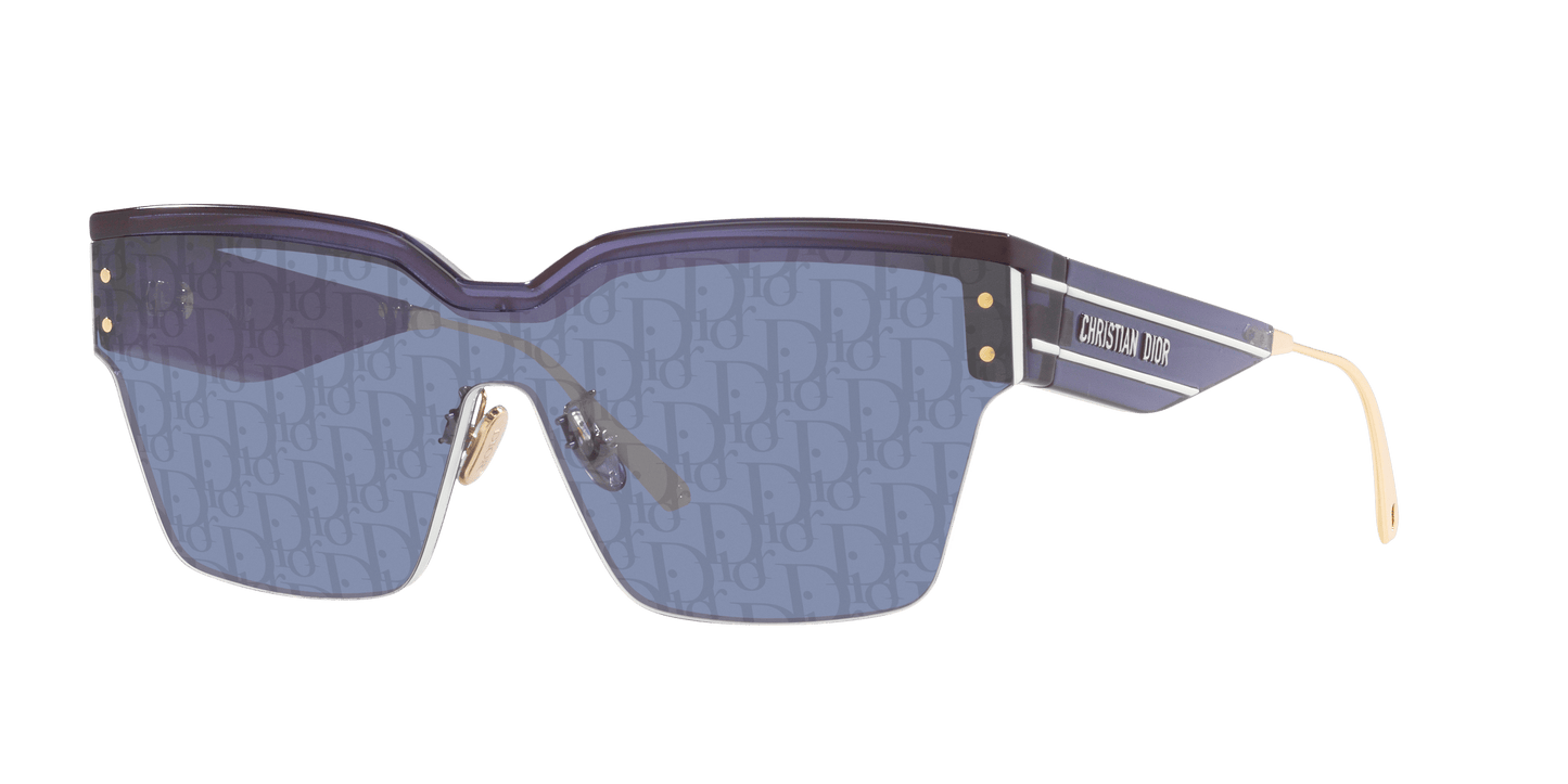 משקפי שמש של דיור כחול מבריק-כחול | Dior DiorClub M4U Blue Shiny-Blue