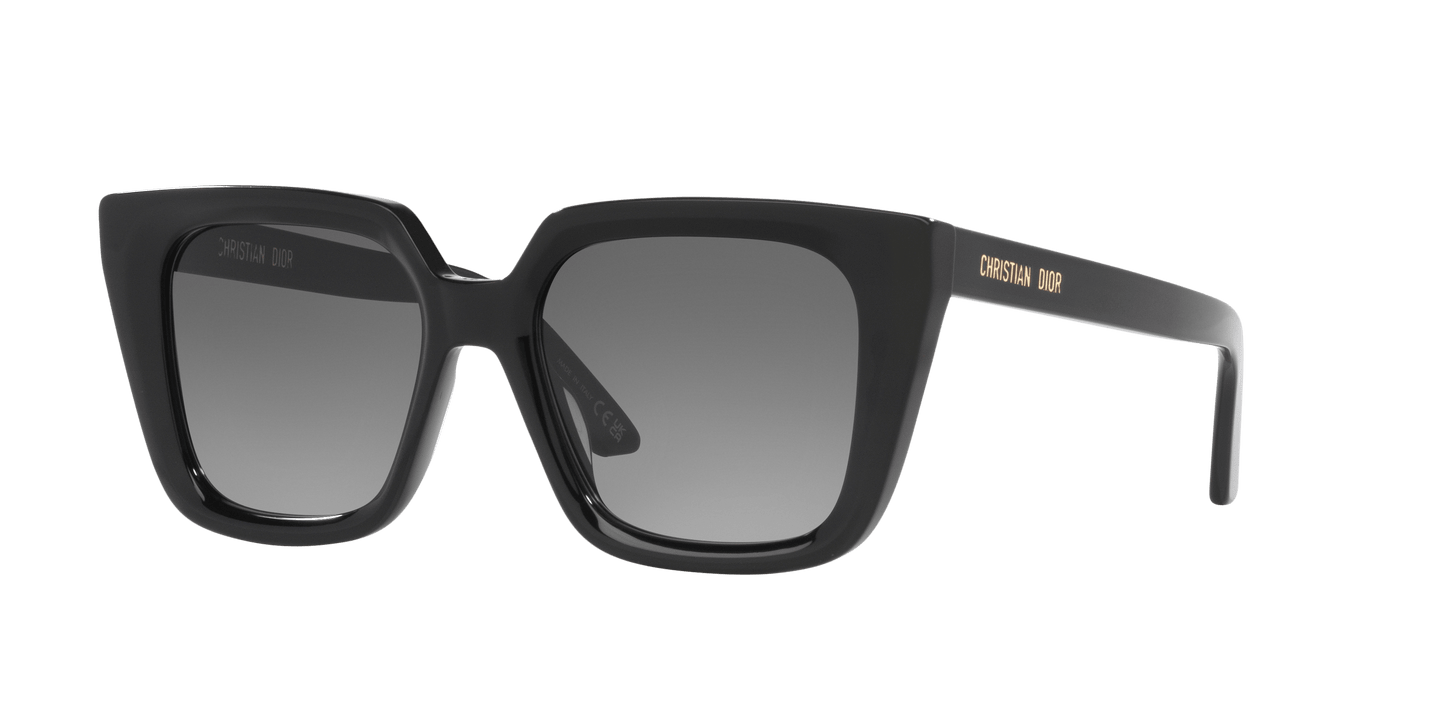 משקפי שמש של דיור שחור מבריק-עשן | Dior DiorMidnight S1 Black Shiny-Smoke