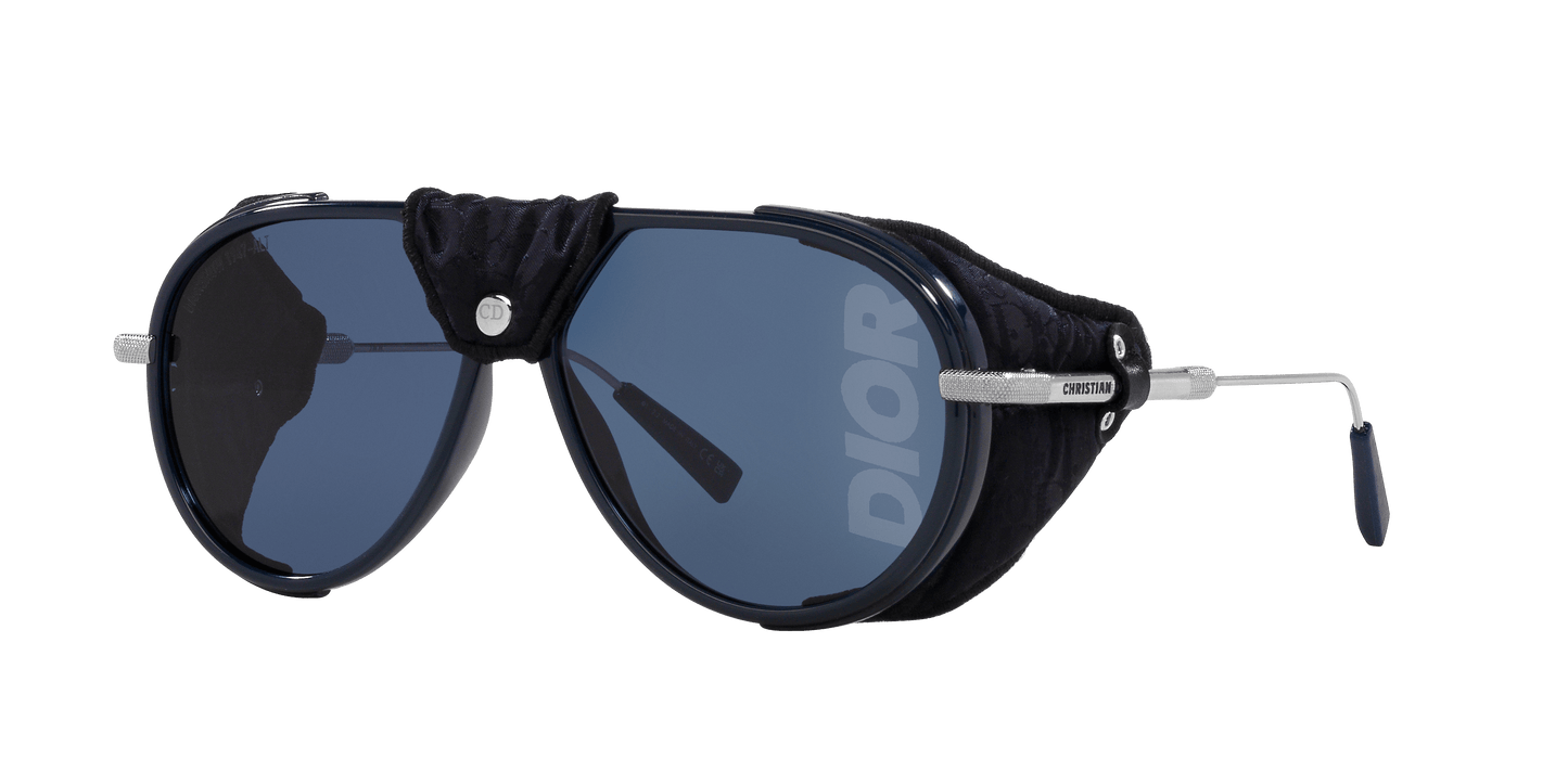 משקפי שמש של דיור כחול מבריק-אפור | Dior DiorSnow Blue Shiny-Grey