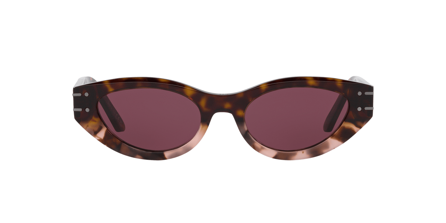 משקפי שמש של דיור צב צהוב-בורדו | Dior DiorSignature B5I Tortoise Yellow-Bordeaux