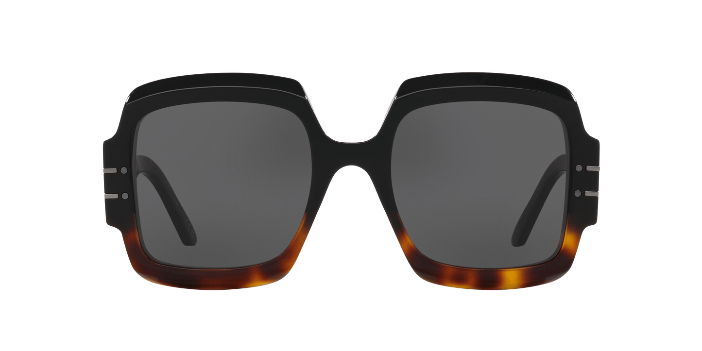 משקפי שמש של דיור שחור מבריק-עשן | Dior DiorSignature S1U Shiny Black-Smoke