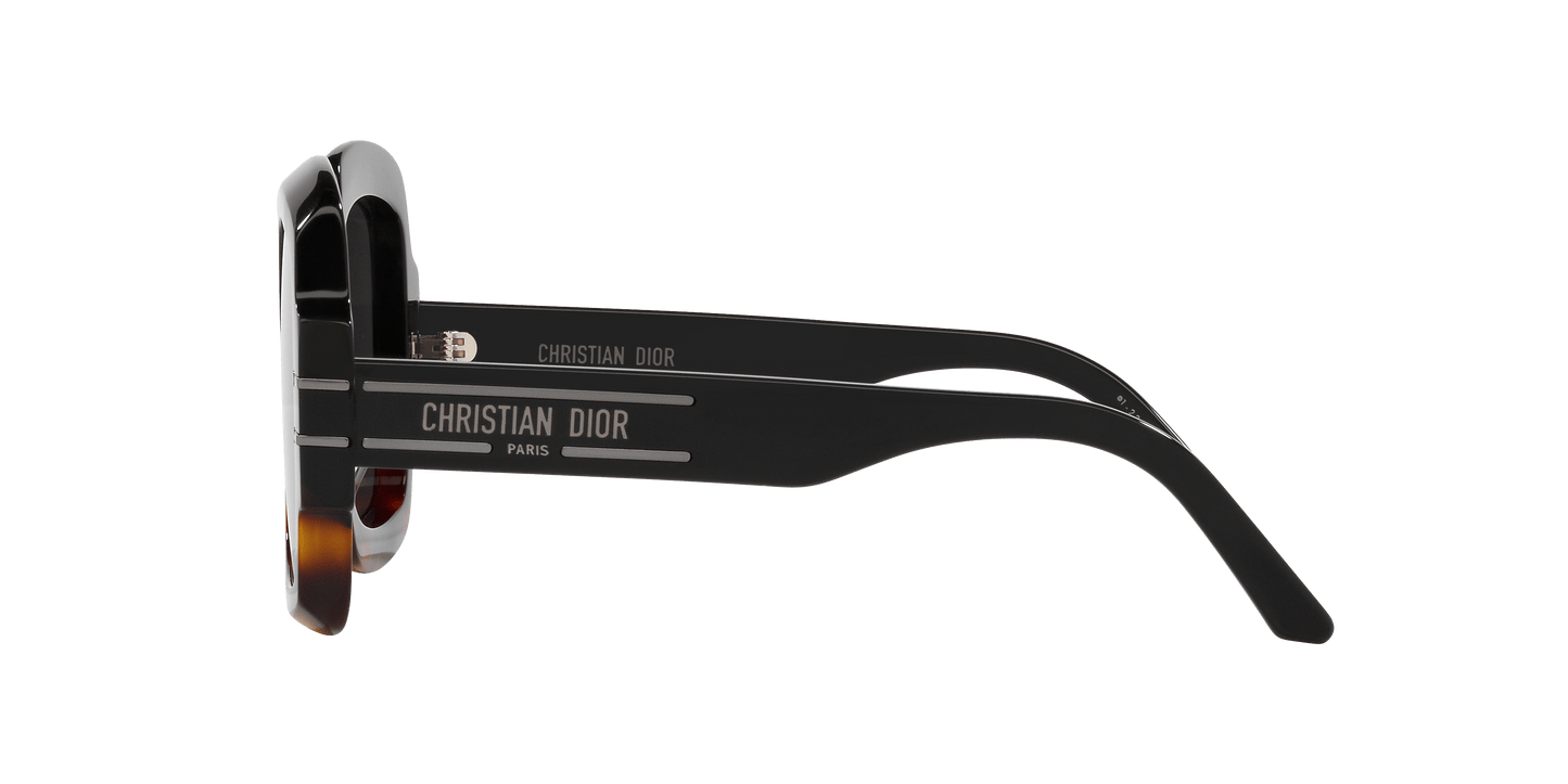 משקפי שמש של דיור שחור מבריק-עשן | Dior DiorSignature S1U Shiny Black-Smoke