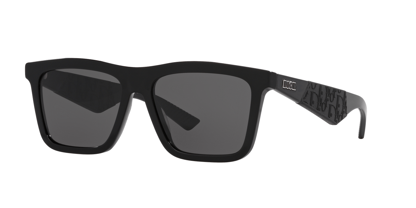 Dior B27 S1I Shiny Black-Smoke Sunglasses
