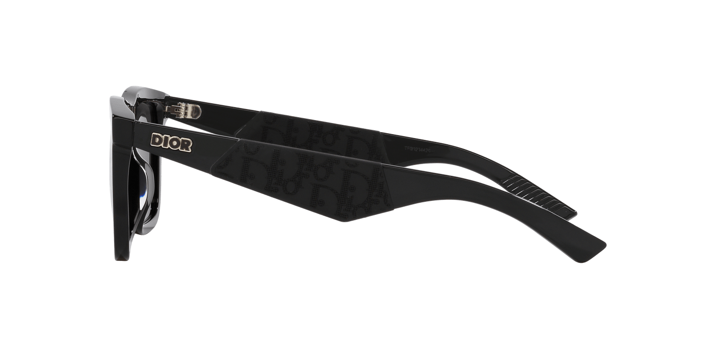 Dior B27 S1I Shiny Black-Smoke Sunglasses