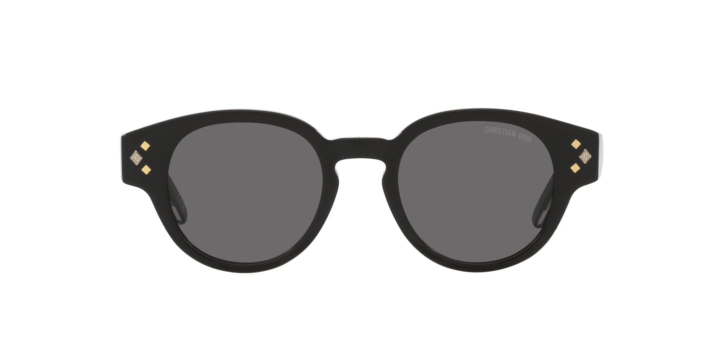 משקפי שמש של דיור שחור-אפור | Dior CD Diamond R2I Black-Grey