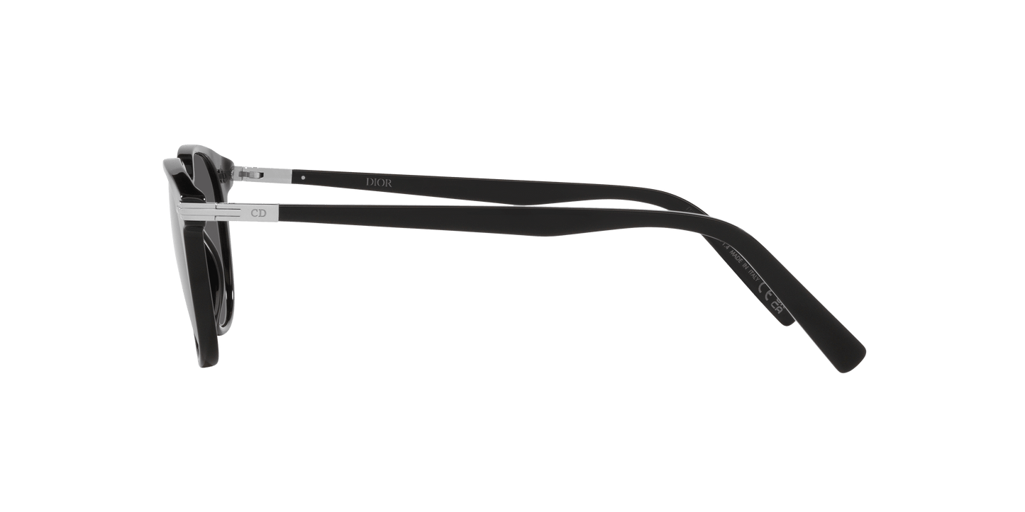 משקפי שמש של דיור שחור מבריק-אפור | Dior Diorblacksuit S12I Dm40125I Black Shiny-Grey
