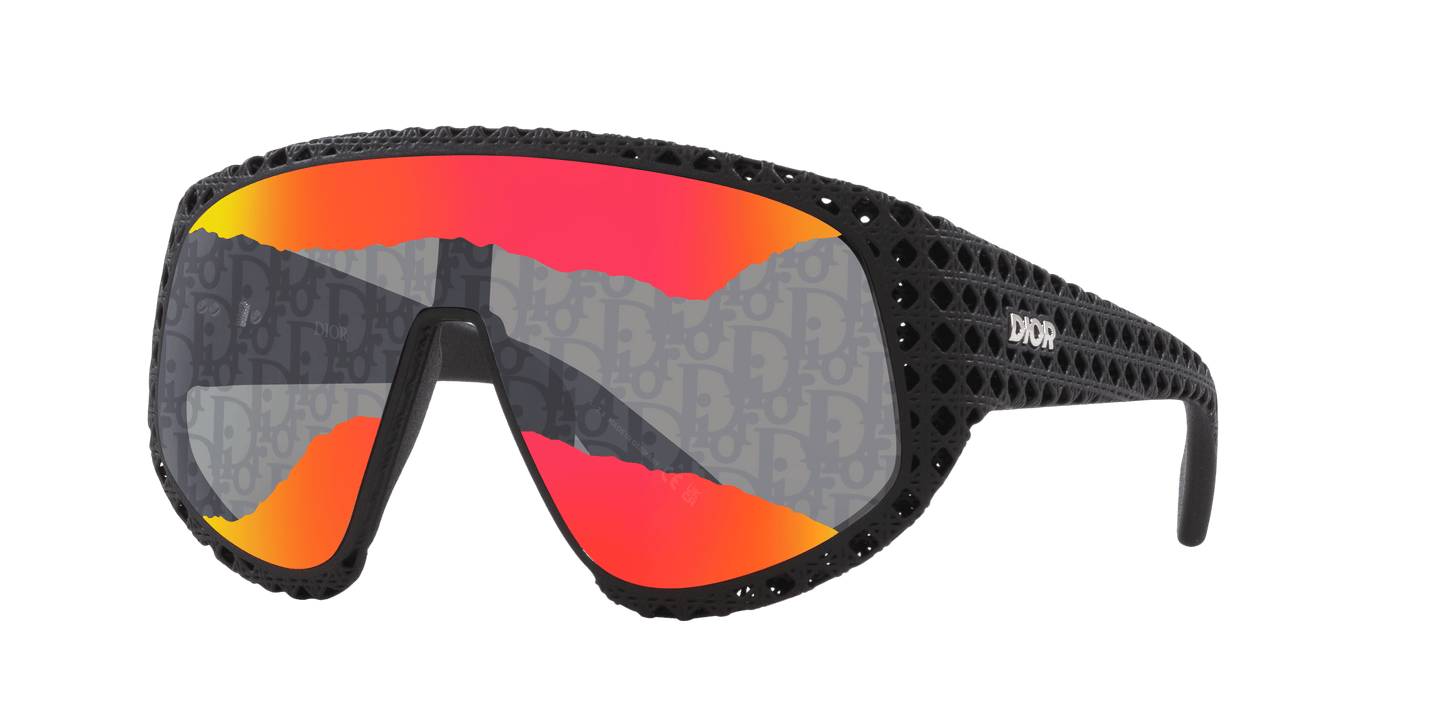 משקפי שמש של דיור שחור מט-אדום | Dior Dior3D M1U Dm40126U Black Matte-Red