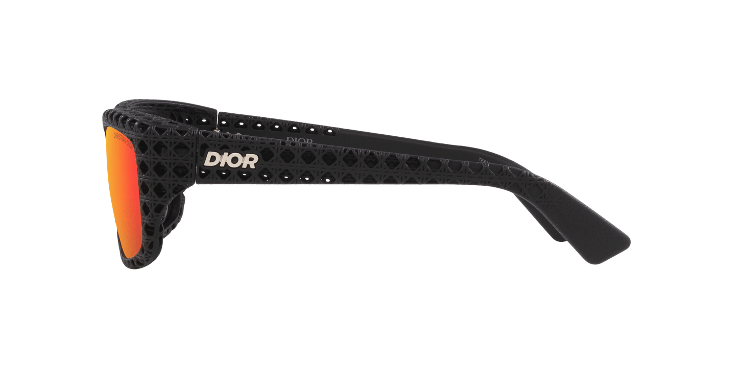 משקפי שמש של דיור שחור מט-אדום | Dior Dior3D S1I Dm40127I Black Matte-Red