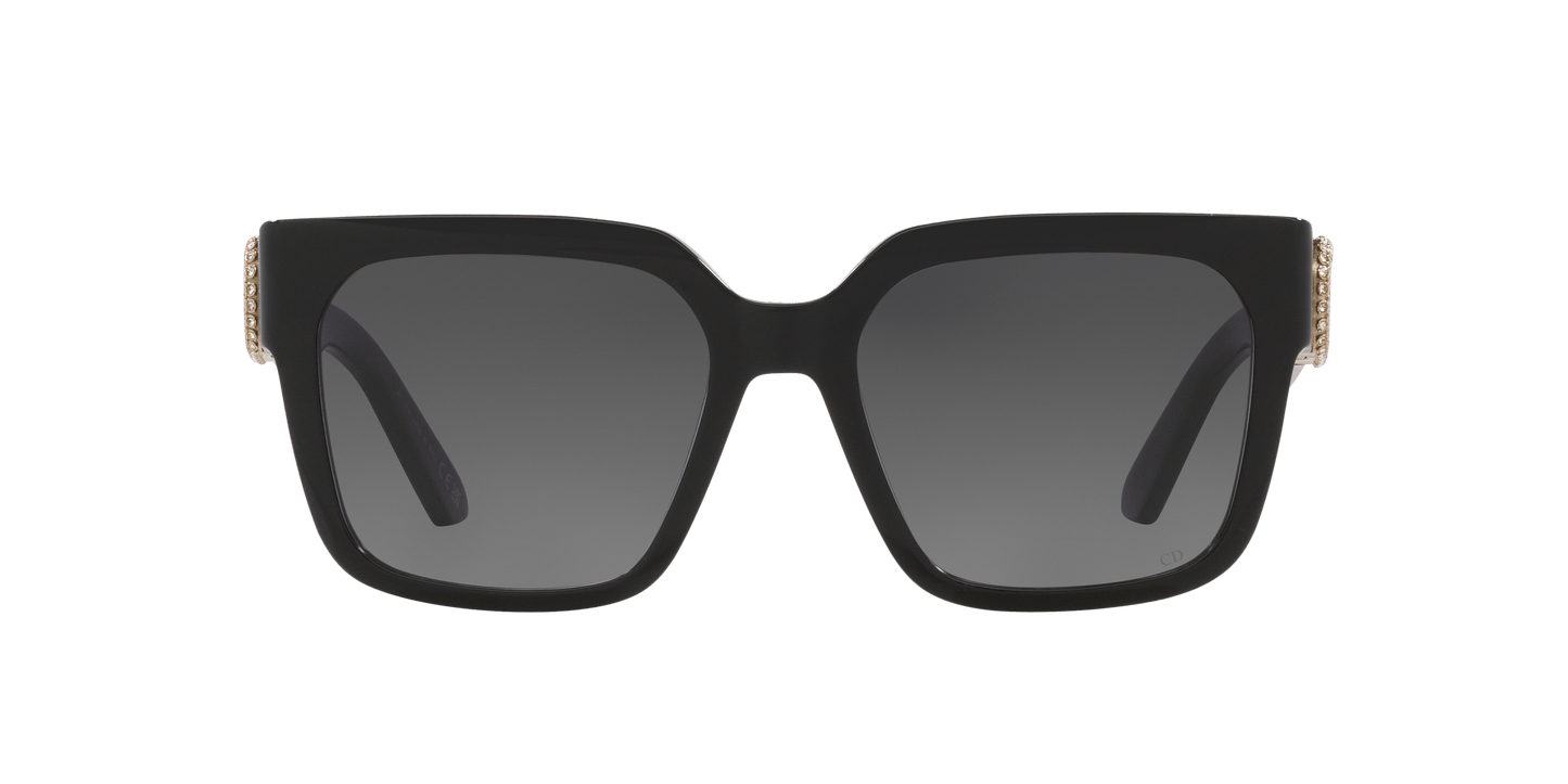 משקפי שמש של דיור שחור מבריק-אפור | Dior 30Montaigne S11I Cd40144I Black Shiny-Grey