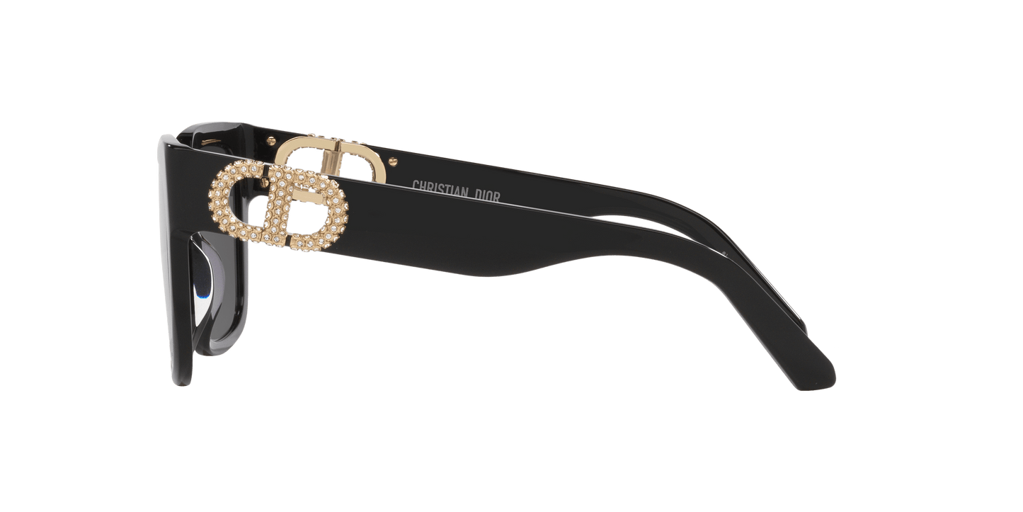 משקפי שמש של דיור שחור מבריק-אפור | Dior 30Montaigne S11I Cd40144I Black Shiny-Grey