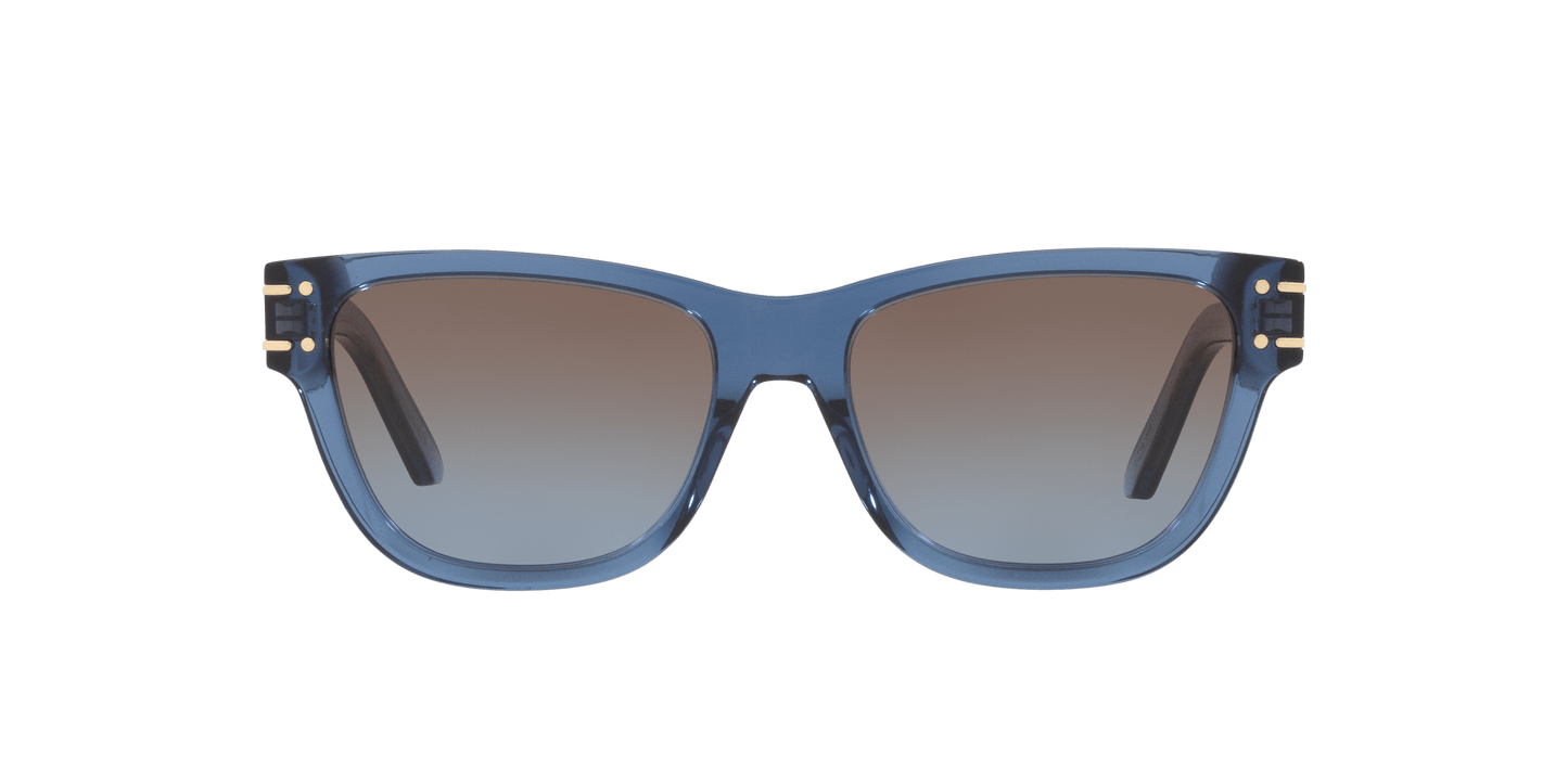 משקפי שמש של דיור כחול מבריק-אדום | Dior Diorsignature S6U Cd40145U Blue Shiny-Red