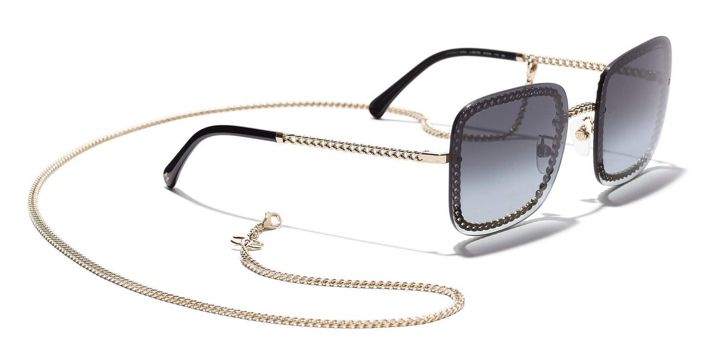 משקפי שמש של שאנל זהב-אפור | CHANEL Square Sunglasses CH4244 Gold-Grey