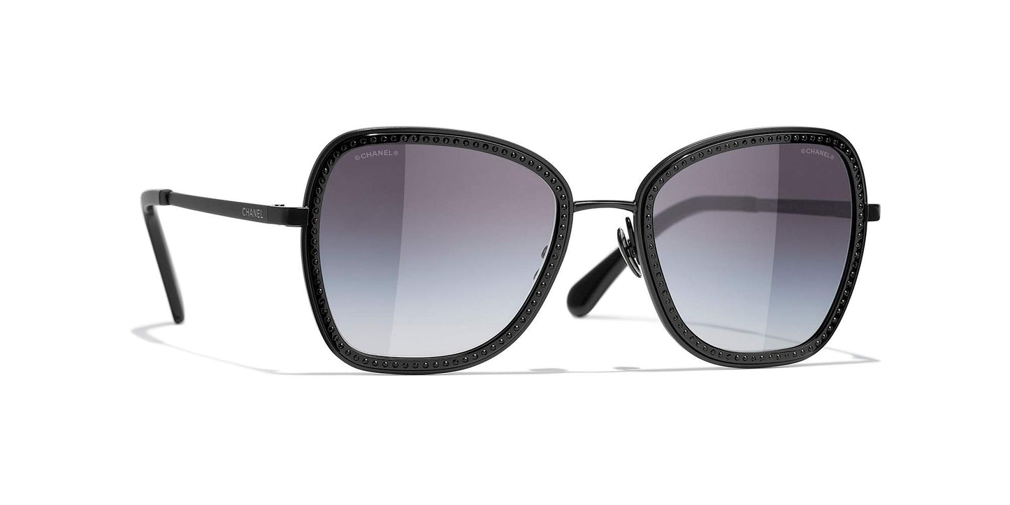 משקפי שמש של שאנל שחור-אפור | CHANEL Square Sunglasses CH4277B Black-Grey
