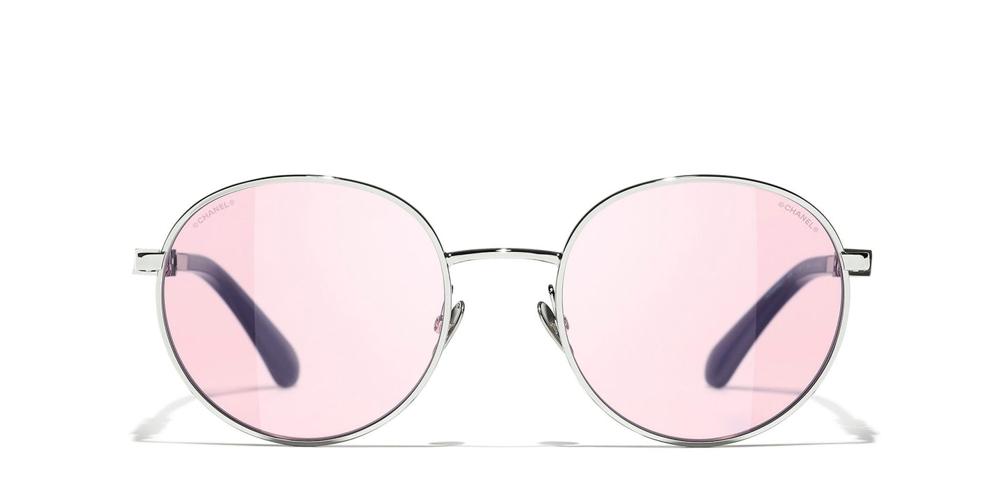 משקפי שמש של שאנל כסף-ורוד | CHANEL Pantos CH4282 Glasses Money-Pink